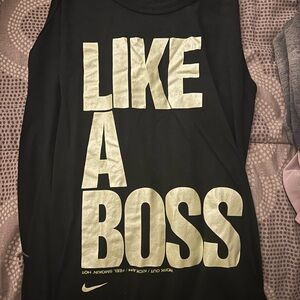 Nike Black Dri-FIT Tank with Gold Accents